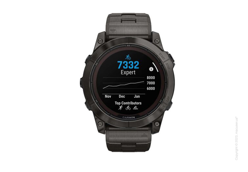 Garmin Fenix 7X Pro Sapphire Solar Carbon Gray DLC Titanium with Titanium Band
