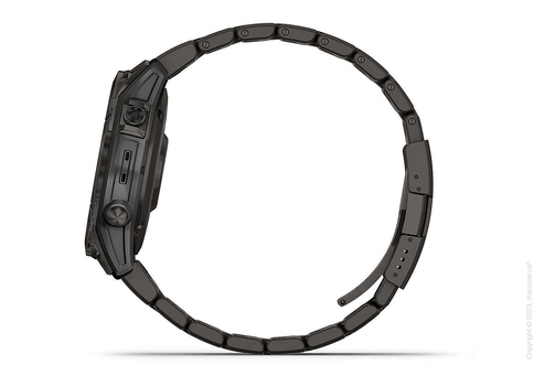 Garmin Fenix 7X Sapphire Solar Carbon Grey DLC Titanium with Carbon Grey DLC Vented Titanium Band