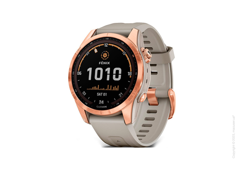 Garmin Fenix 7S Solar Rose Gold with Light Sand Band